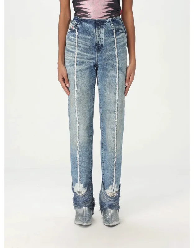 Pants Color Gnawed Blue