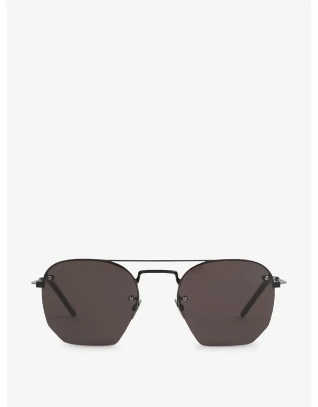 Round Sunglasses With Polarised Lens And Metallic Frame