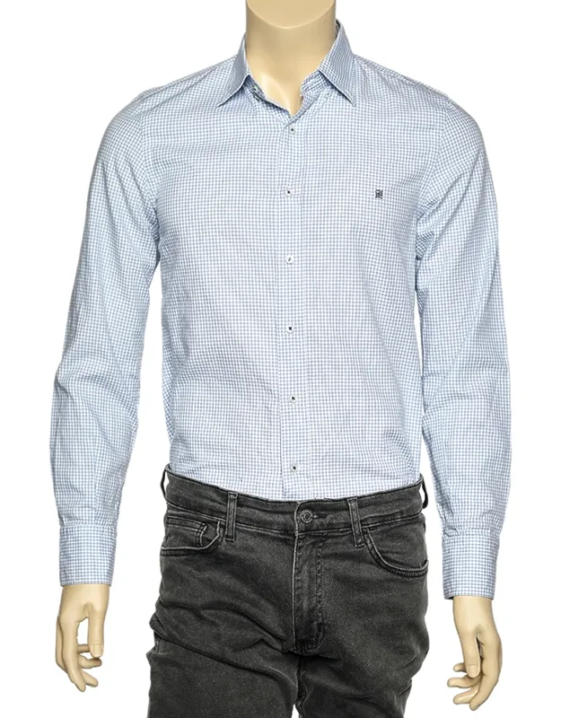 Check Cotton Button Front Shirt