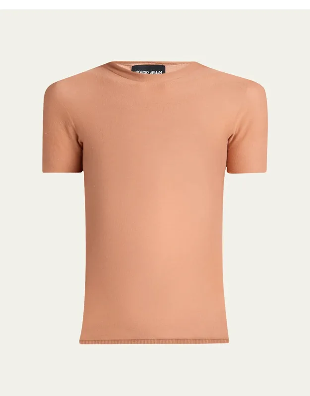Short Sleeve Cotton Sweater