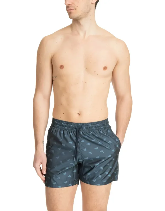 Swim Shorts With Drawstring And Pockets