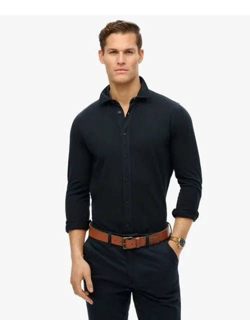 Superdry Vintage Destroy Pique Long Sleeve Shirt - Relaxed Fit, Minimalistic Design