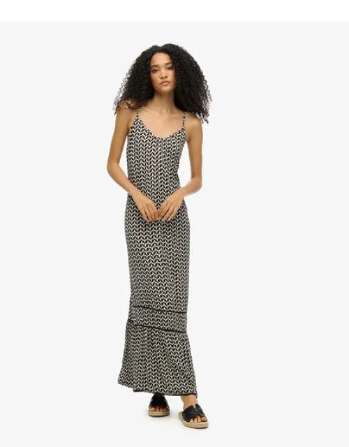 Superdry Cami Maxi Dress With Maxi Length And Tiered Skirt
