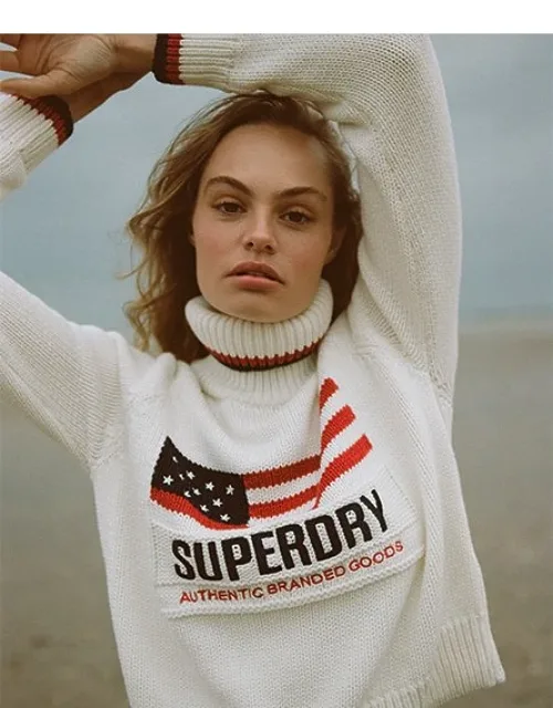 Americana Roll Neck Knit Jumper
