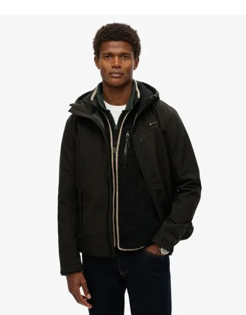 Hooded Soft Shell Trekker Jacket - Durable Water Repellency, Fleece Lined