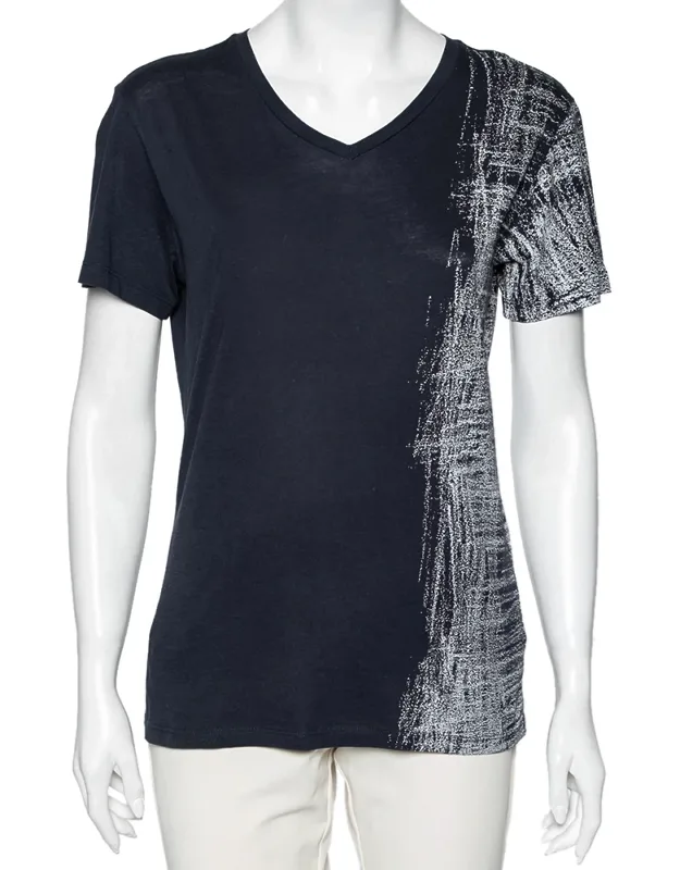 Cotton Half Printed Short Sleeve T-shirt