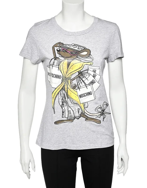 Shopaholic Mouse Printed Cotton T-shirt