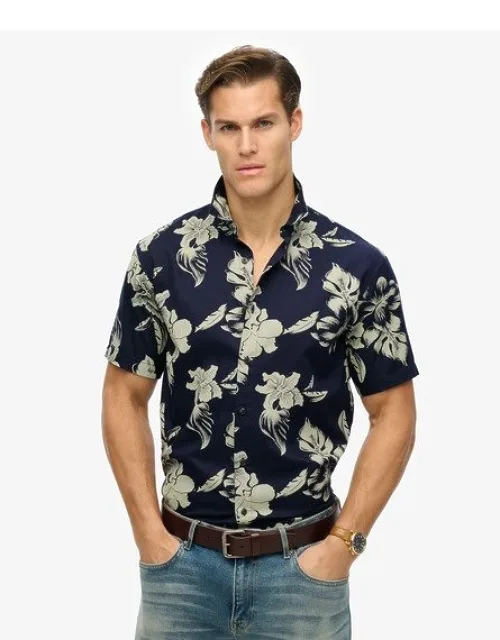 Superdry Hawaiian Printed Shirt - Relaxed Fit, Lightweight Material