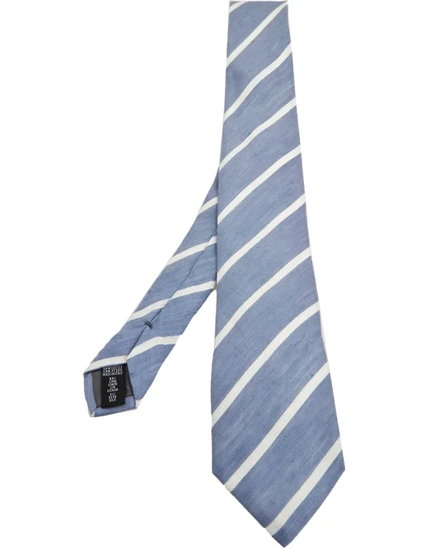 Striped Linen & Silk Tie