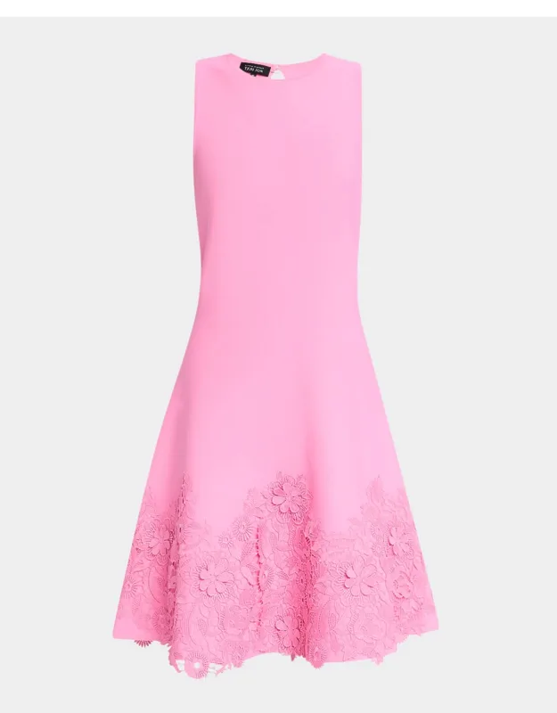 Lace-trim Knit Dress