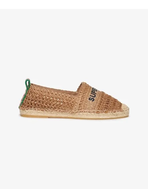 Raffia Espadrille Embroidered Shoe