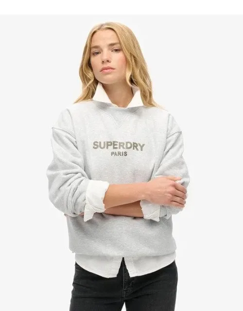 Sport Luxe Loose Crew Sweatshirt