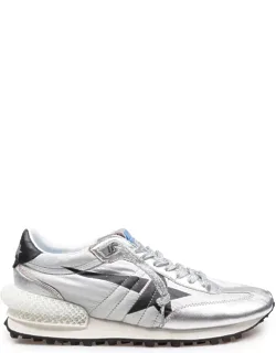 Leather And Nylon Sneakers
