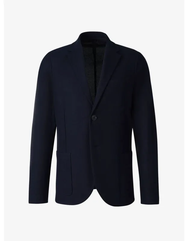 Harris Wharf London Textured Cotton Blazer, Classic Fit, Textured Fabric