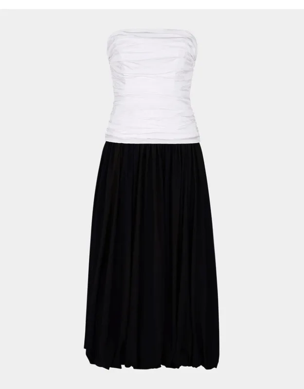 Ruched Bubble Midi Dress