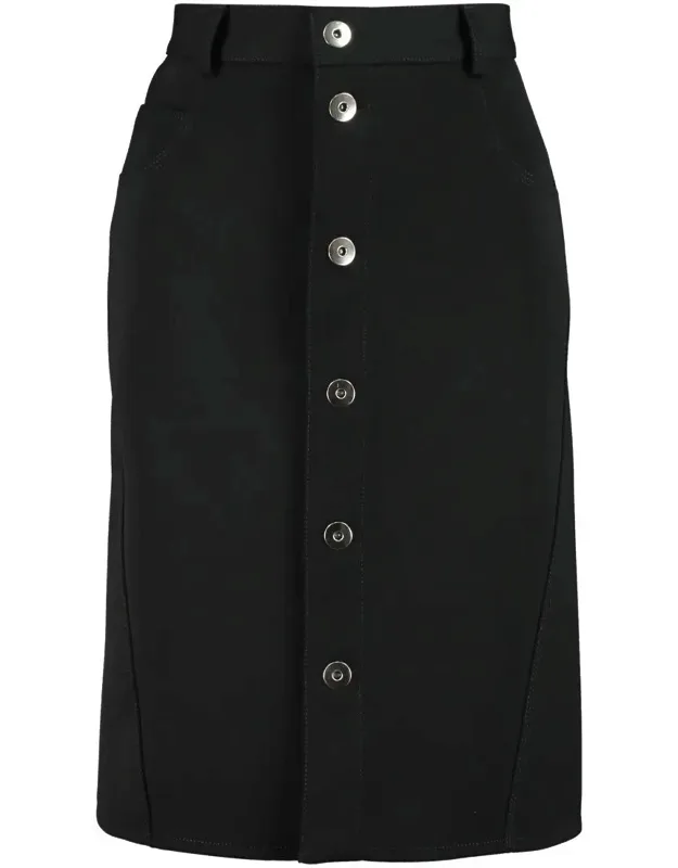 Stretch Wool Skirt