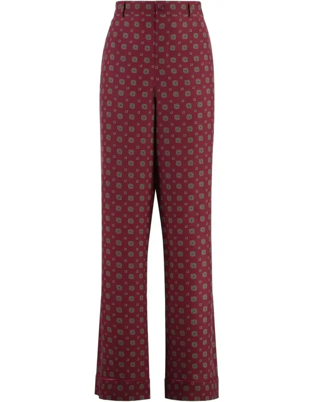 Printed Silk Pants