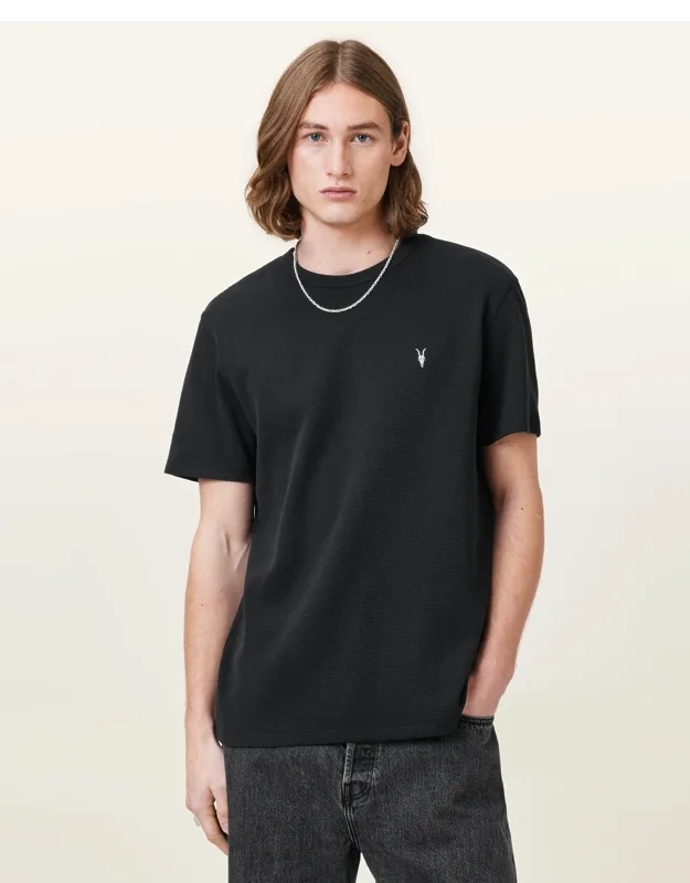 Waffle Texture Crew Neck T-shirt