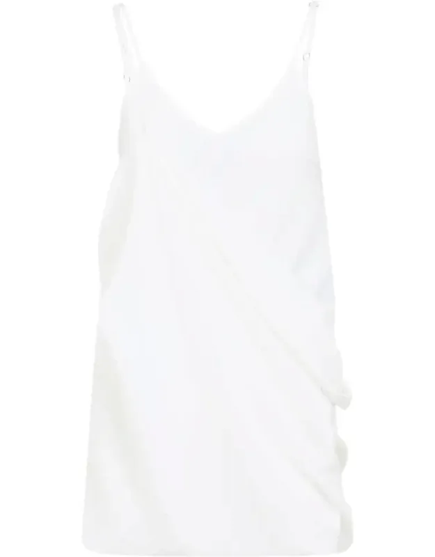 _mm6 Maison Margiela Silk Mini Dress With V-neckline And Adjustable Straps_