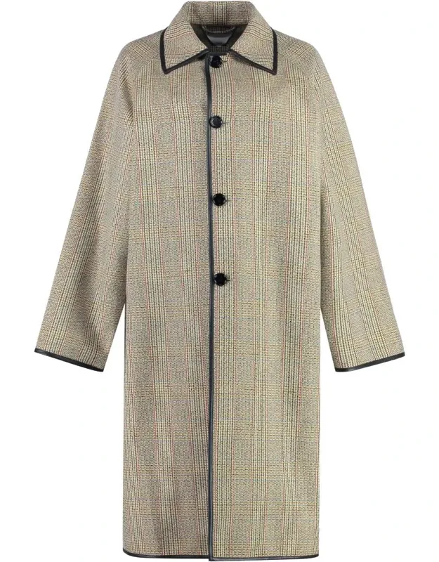 Prince-of-wales Wool Coat