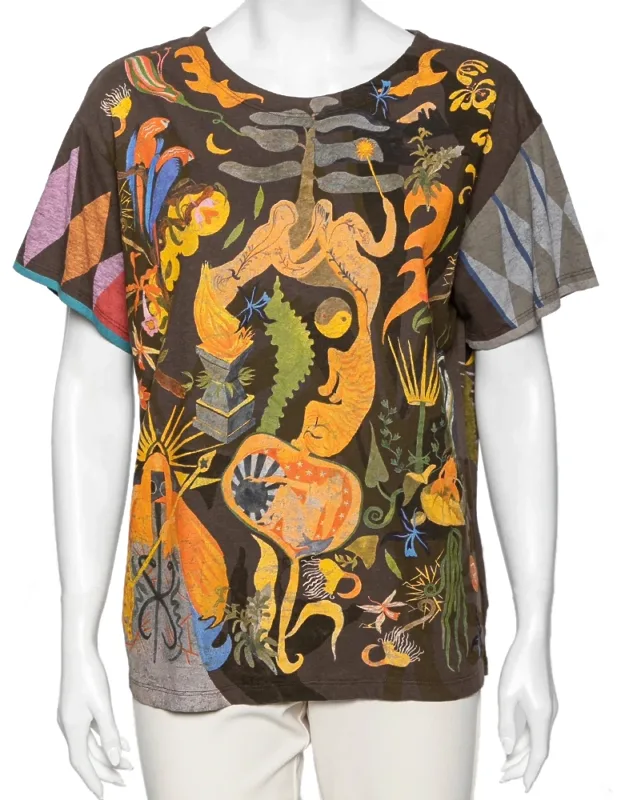 Printed Cotton Short Sleeve T-shirt
