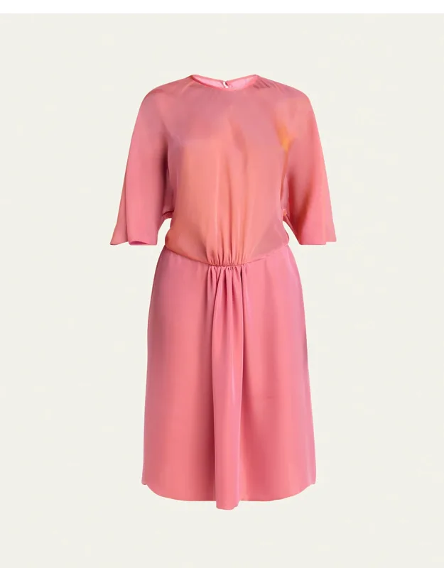 Iridescent Chiffon Midi Dress