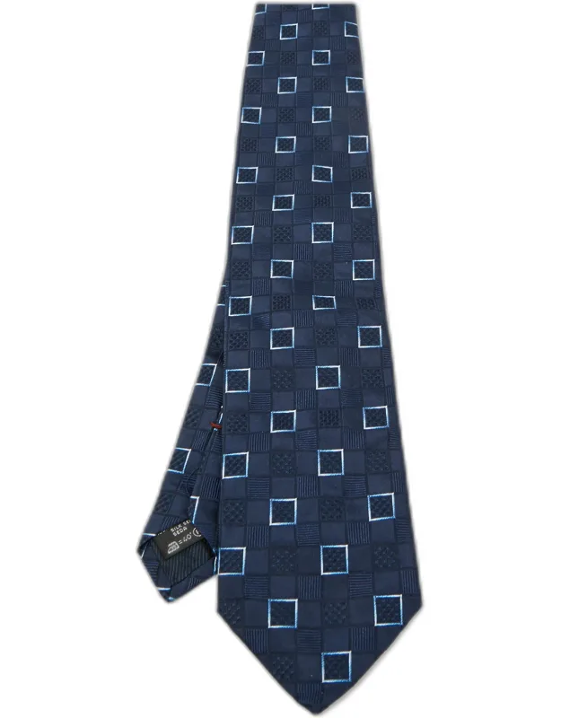 Su Misura Square Patterned Silk Tie