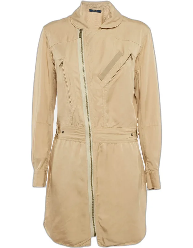 Lyocell Zip Front Shirt Dress