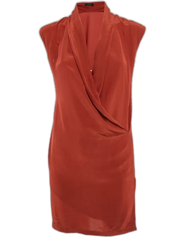 Silk Blend Sleeveless Mini Dress