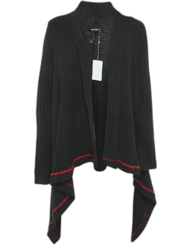Rib Knit Open Front Cardigan