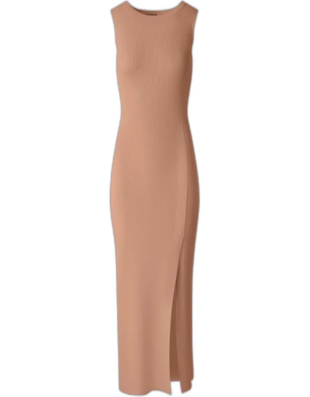 Ribbed Stretch Crepe Tube Dress