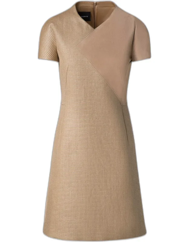 Suede & Raffia-blend Mini Dress