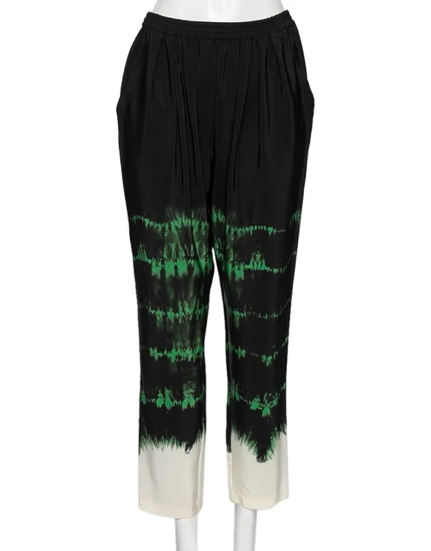 Tie-dye Printed Silk Pants