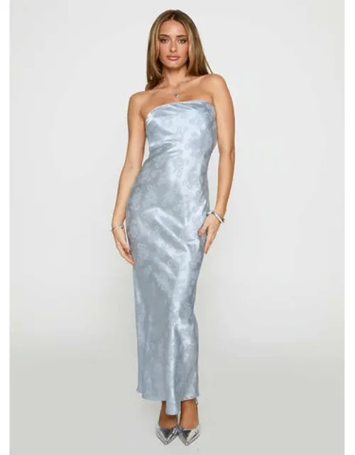 Maxi Dress Jacquard Satin Open Back