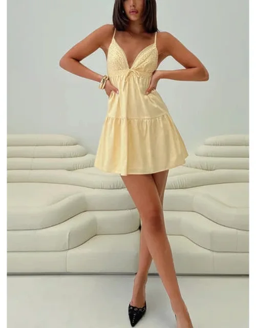 Mini Dress V-neckline, Crochet Bust