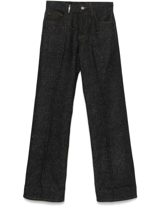 Jeans With Front Button Fastening And Classic Five Pockets