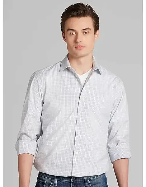 Big & Tall Slim Fit Ultra Performance Stretch Mini Plaid Dress Shirt