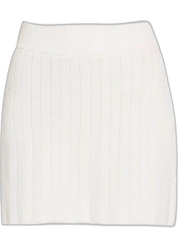 Herringbone Straight Mini Skirt