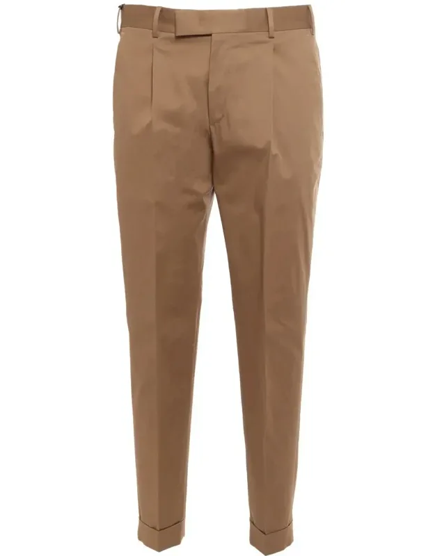 Pt Torino Pants With 1 Pleat And Diagonal Pockets