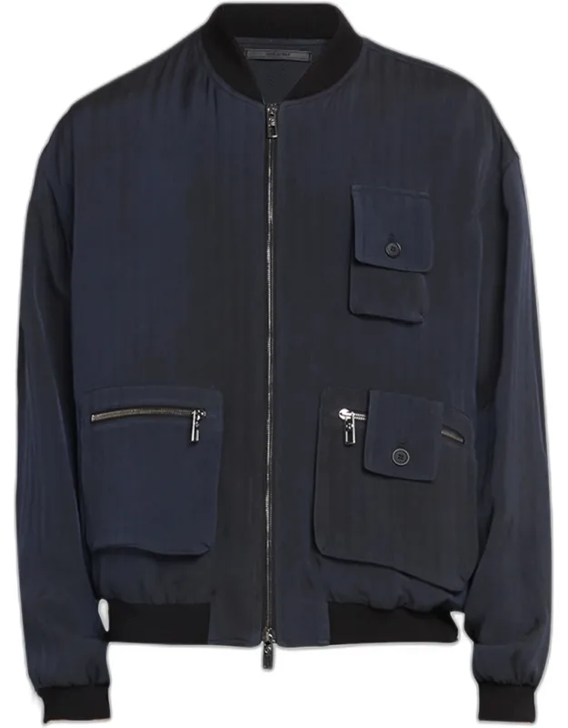 Chevron Utility Bomber Jacket