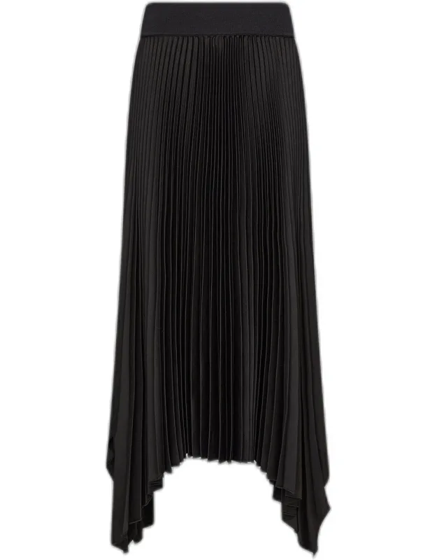 Knit Weave Plissé Skirt