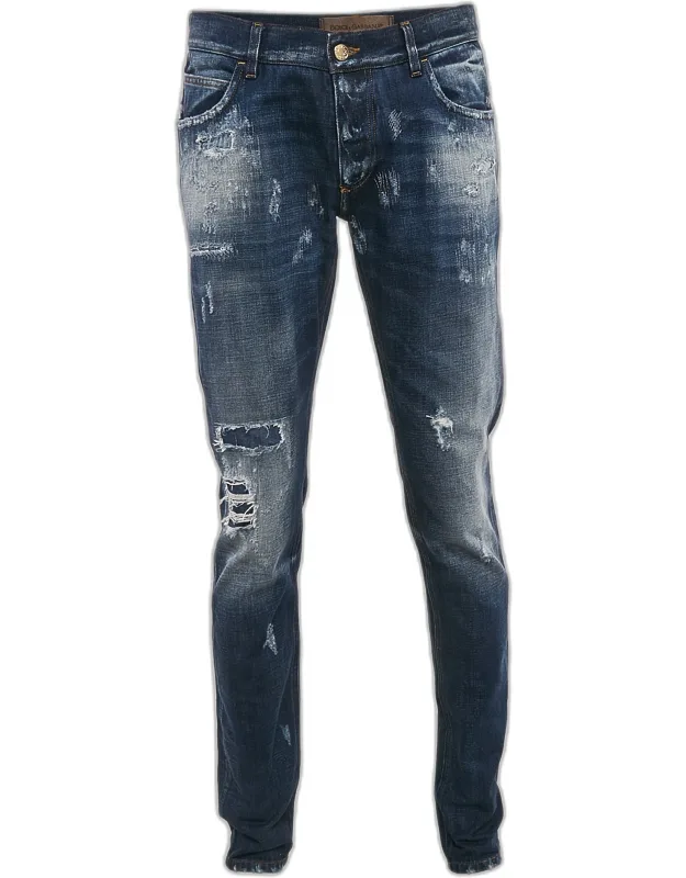 Distressed Denim Jeans
