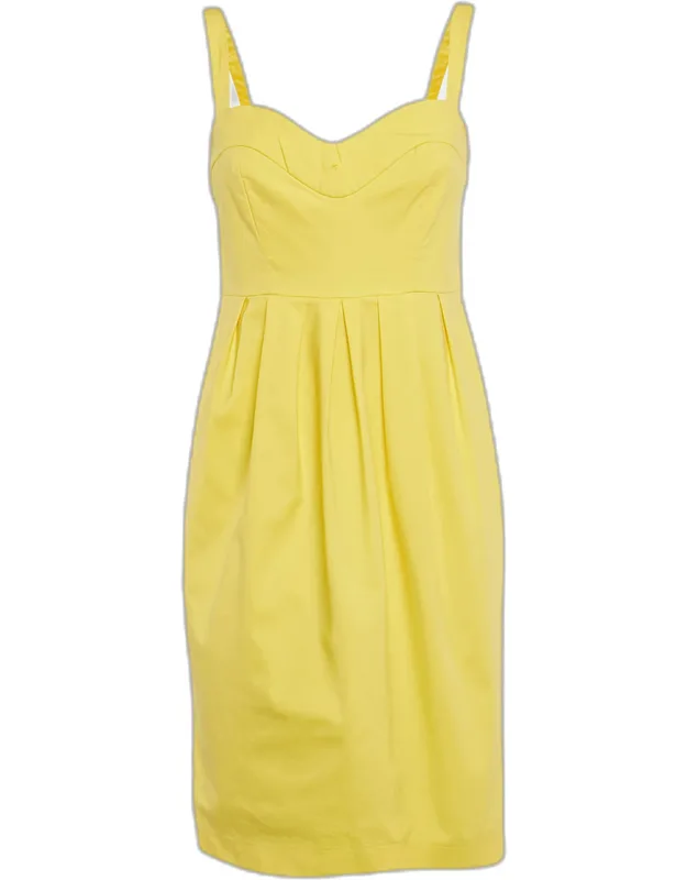 Cotton Pleated Sleeveless Mini Dress