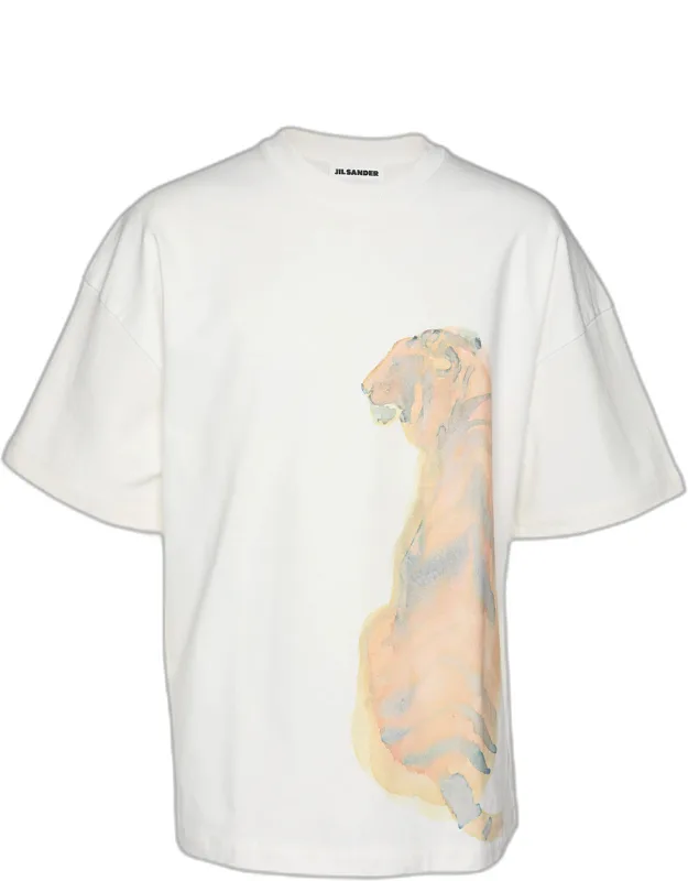 Cotton Tiger Print T-shirt