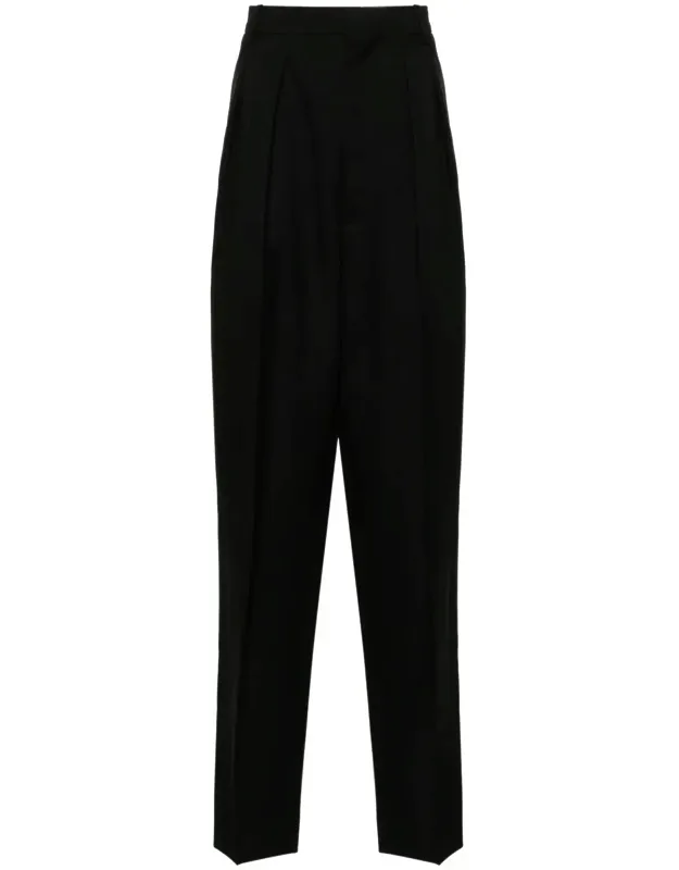 Pleated Tapered Trousers