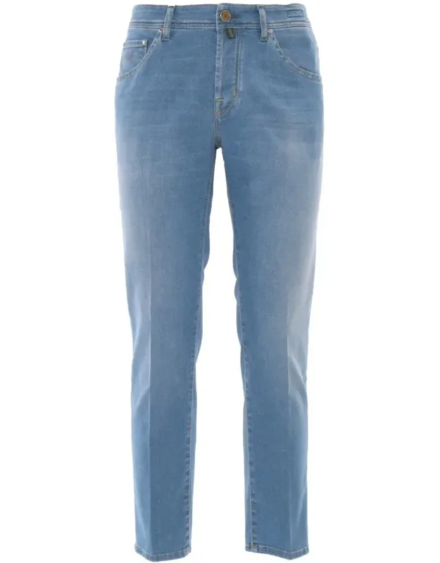 Cropped Slim Fit 5 Pocket Pants