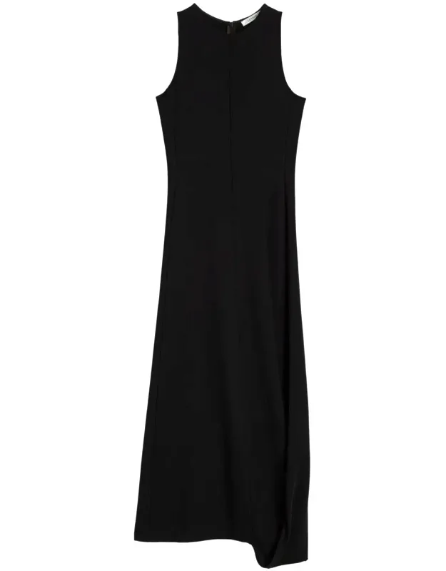 Twisted-hem Midi Dress