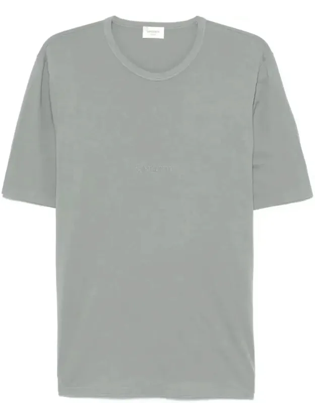 Tonal Logo Embroidery Cotton T-shirt