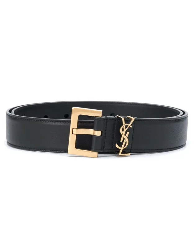 Cassandre Belt With Square Buckle In Smooth Leather