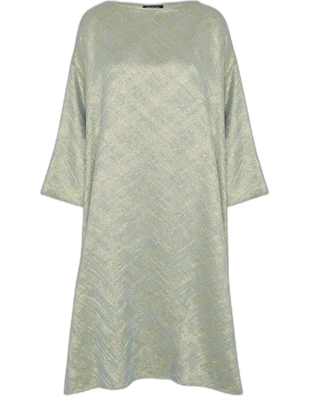 A-line Scoop Neck Dress
